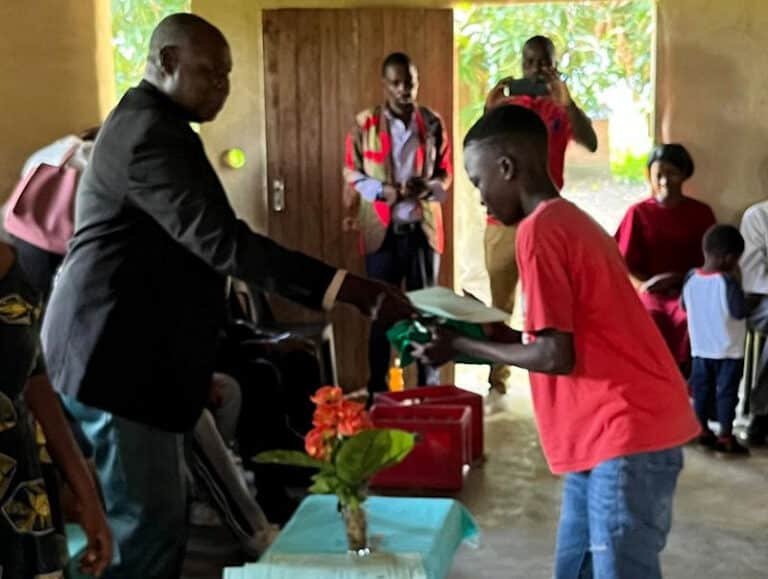 17 year old Jimmy Chirwa was one of the youngest graduates at the Capacity Foundation adult literacy graduation ceremony, Malenga Mzoma, Malawi, February 2023.