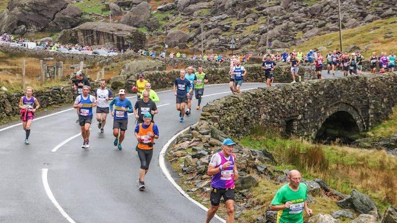 Runners at Marathon Eryri / Snowdonia Marathon.